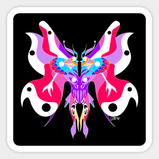 the cryptid moth ecopop monster art Sticker